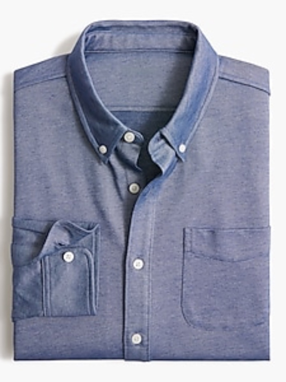 J.Crew Performance Knit Oxford Shirt for Men in Dusty Twilight Size XL